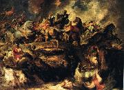 RUBENS, Pieter Pauwel Battle of the Amazons oil on canvas
